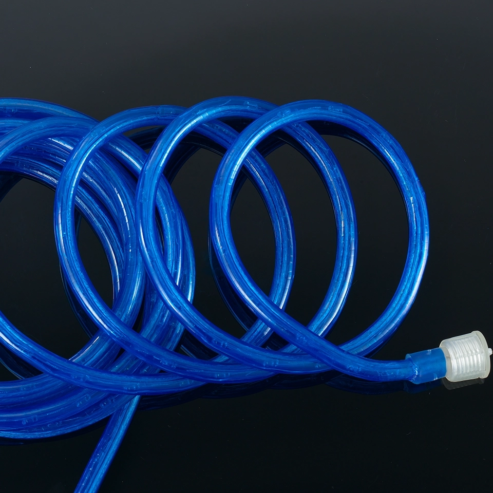 Blue LED Rope Lights - Commercial-Grade Exterior Rope Lighting, Heavy-Duty Outdoor Use, Perfect for Merry Christmas Illumination (4) Blue LED Rope Lights - Commercial-Grade Exterior Rope Lighting, Heavy-Duty Outdoor Use, Perfect for Merry Christmas Illumination (4)