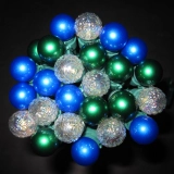 Custom G15 Multi-Color LED Christmas String Lights with Pearlized Berry Glass Bulbs - 35/50/70 Count from a Specialist Globe Light Factory (2) Custom G15 Multi-Color LED Christmas String Lights with Pearlized Berry Glass Bulbs - 35/50/70 Count from a Specialist Globe Light Factory (2)