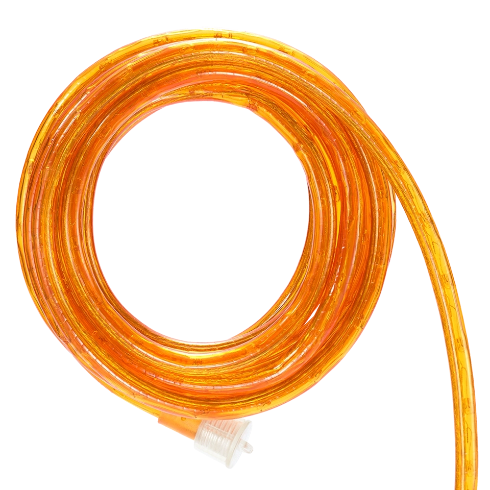 Outdoor Incandescent Rope Lights - Vibrant Orange Rope Lighting for Festive Christmas Tree Ambiance - Durable 3/8" Rope Light (2)