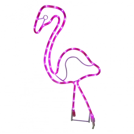Customizable Elegance: 2FT Tall Incandescent Rope Light Flamingo for Outdoor Decor - Crafted by Premier Manufacturing Plant