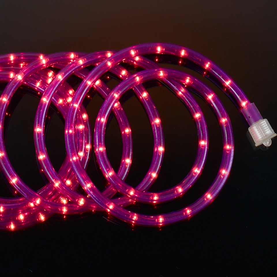 Premium Purple LED Rope Light - 120V, 2700K Warm Glow, 3/8" 2-Wire Design for Versatile Indoor/Outdoor Lighting (3)