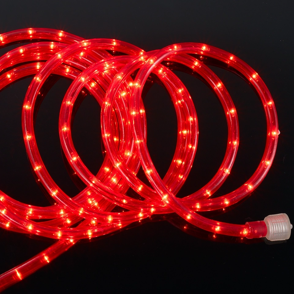 Red LED Rope Christmas Lights - Custom Length, 120V Outdoor Waterproof Rope Lighting for Festive Ambiance (3) Red LED Rope Christmas Lights - Custom Length, 120V Outdoor Waterproof Rope Lighting for Festive Ambiance (3)
